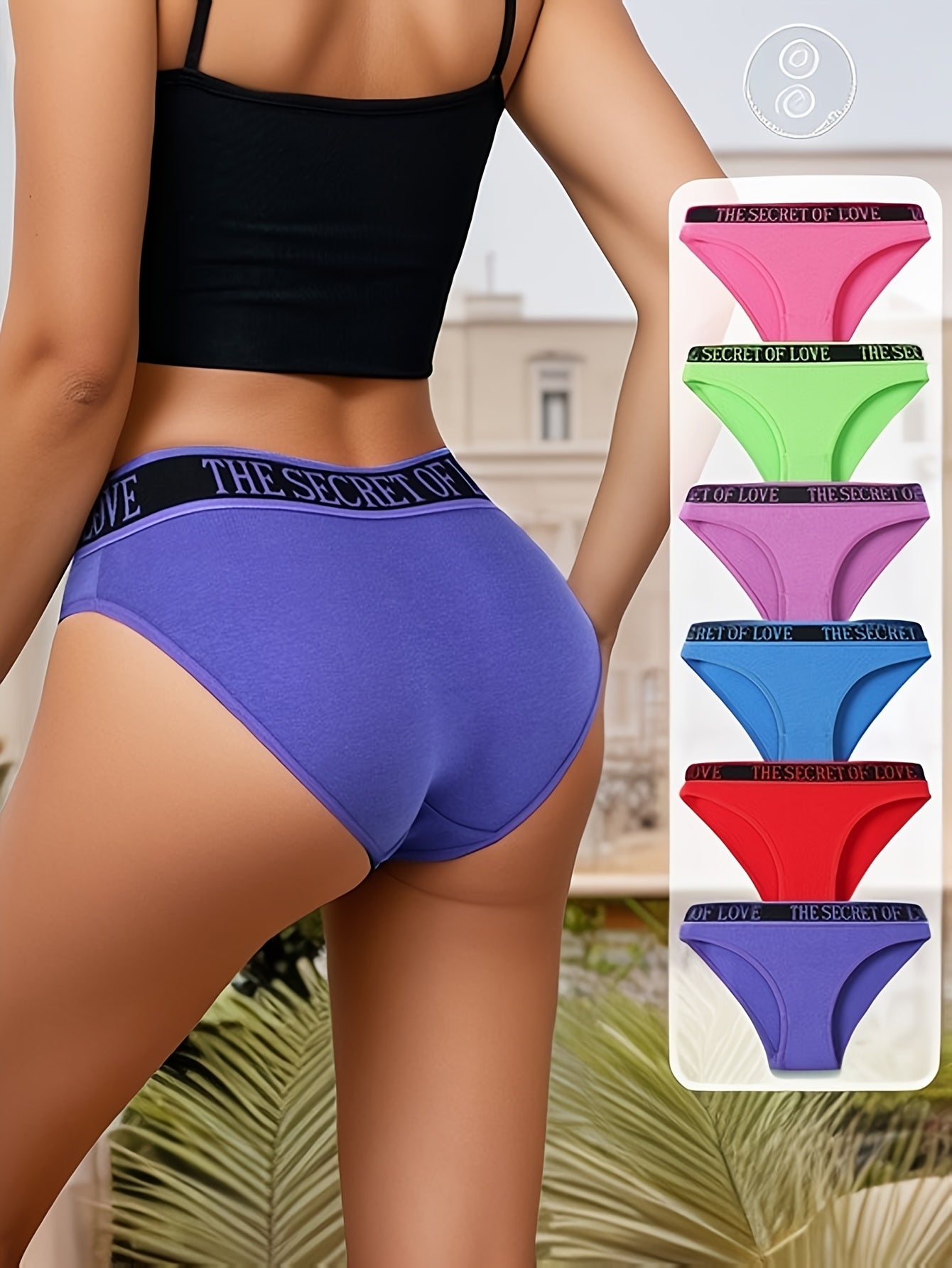 6pcs Women's Low-Rise Briefs with \