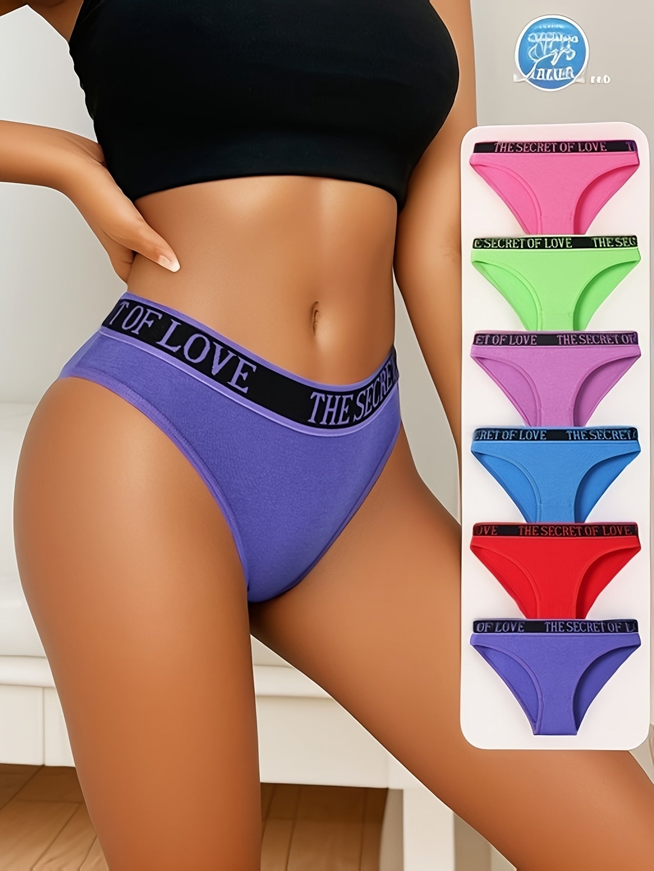 6pcs Women's Low-Rise Briefs with \