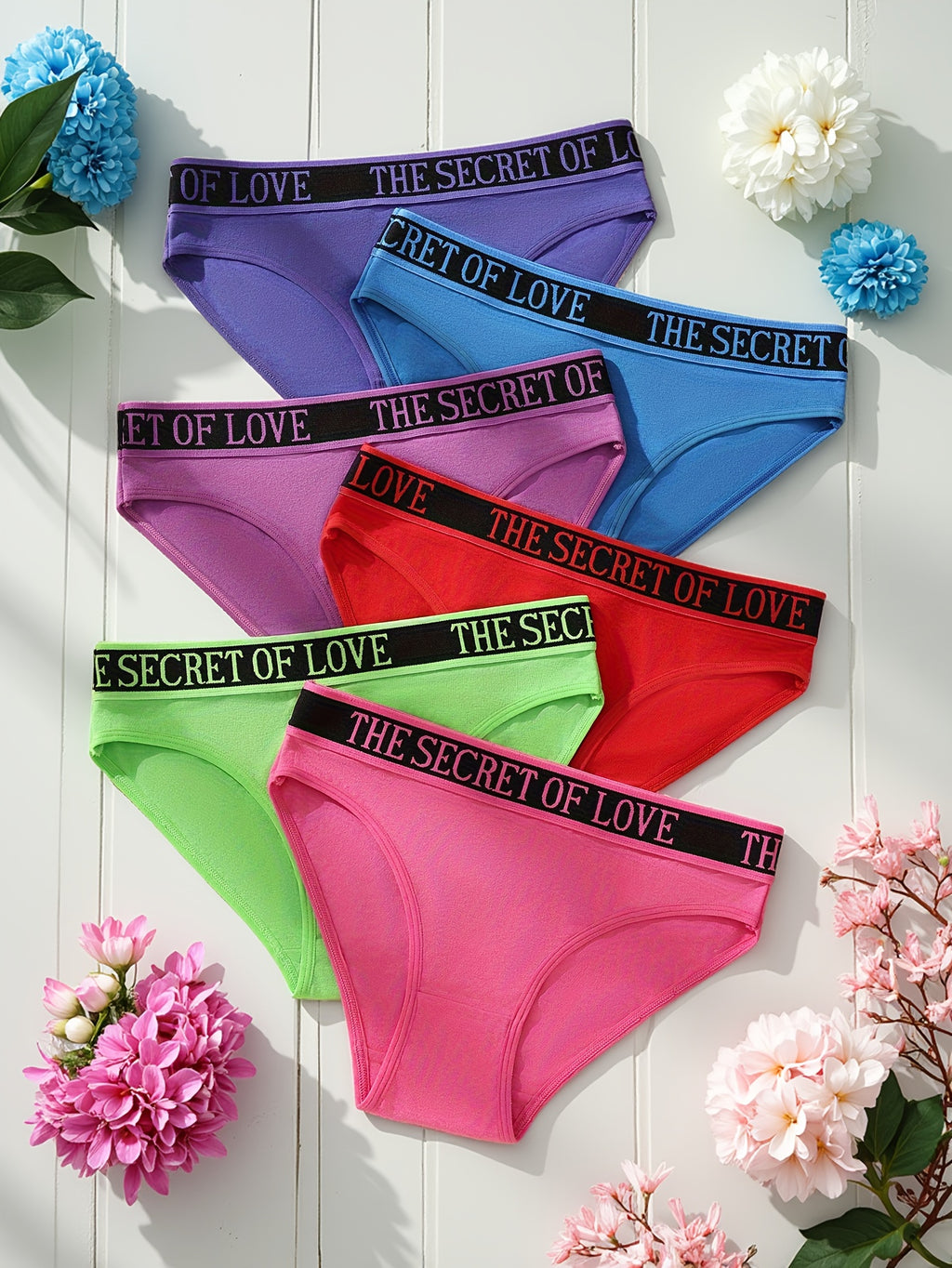 6pcs Women's Low-Rise Briefs with \