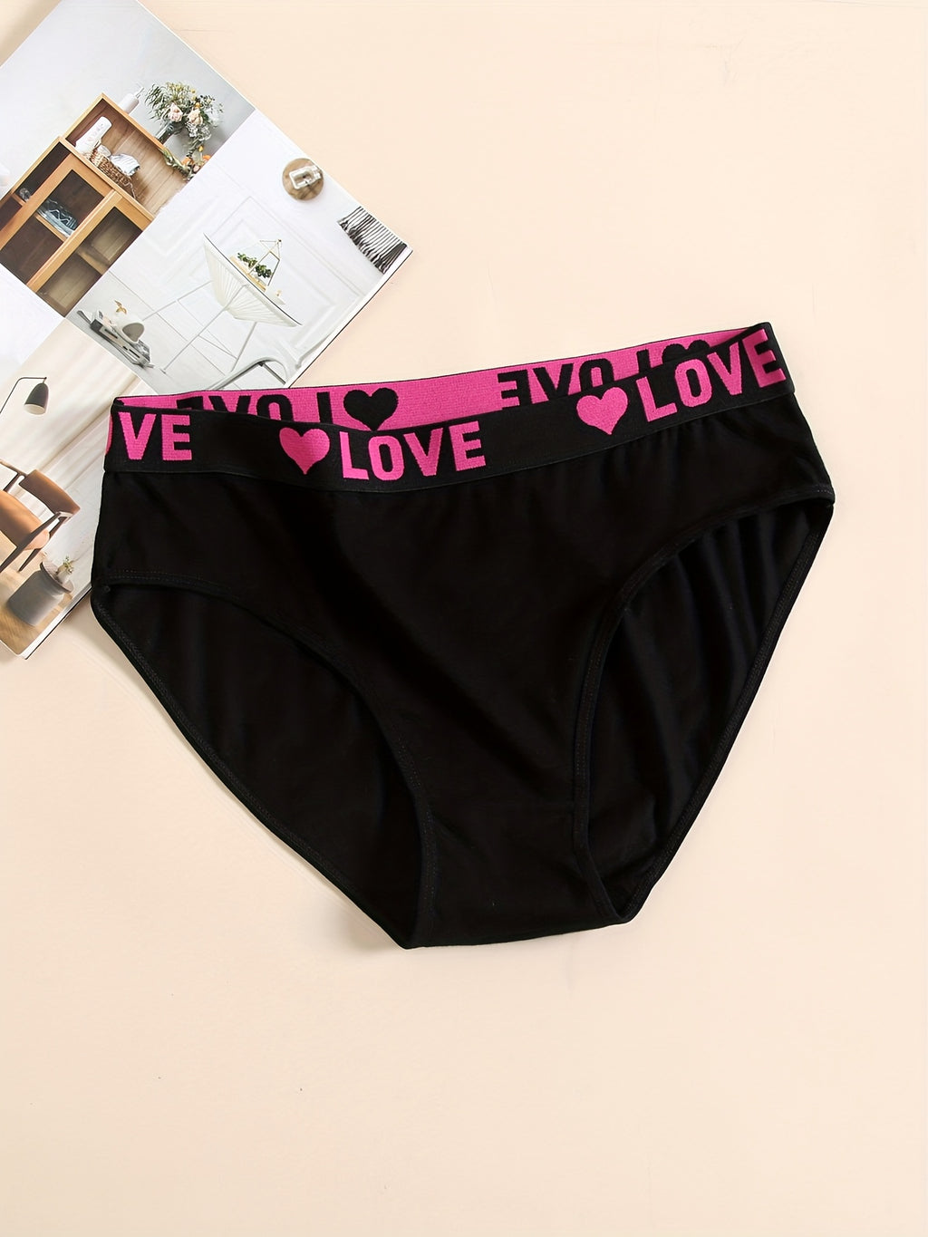 12 Pack Women'S Underwear Sports Comfortable Breathable Stretch Briefs Printed Letters