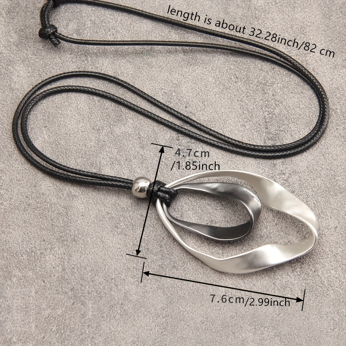 Elegant Twisted Texture Water Drop Pendant Necklace in Golden and Silvery with Black Rope, Zinc Alloy, Perfect Gift for Girlfriend, Suitable for Daily Wear and Special Occasions, Necklace