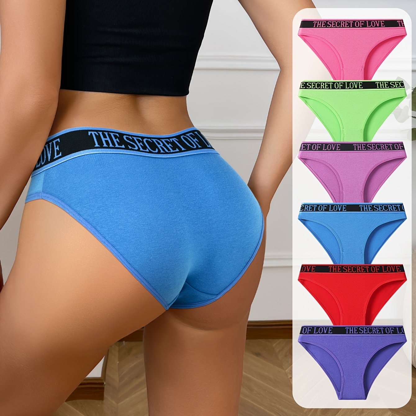 Pack of 6 Women's High Waist Underwear - Comfortable, Breathable, Elastic Underwear in Soft Tones and Multiple Colors Available - Simple yet Supportive