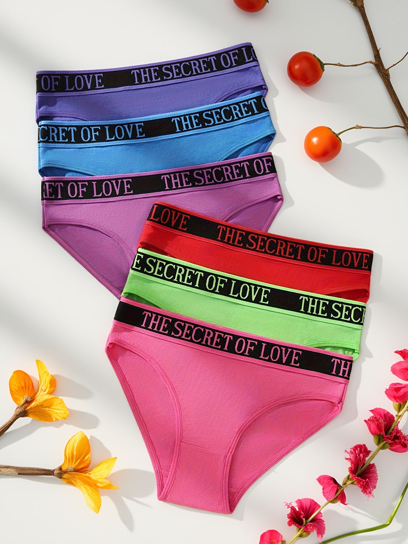 6pcs Women's Low-Rise Briefs with \