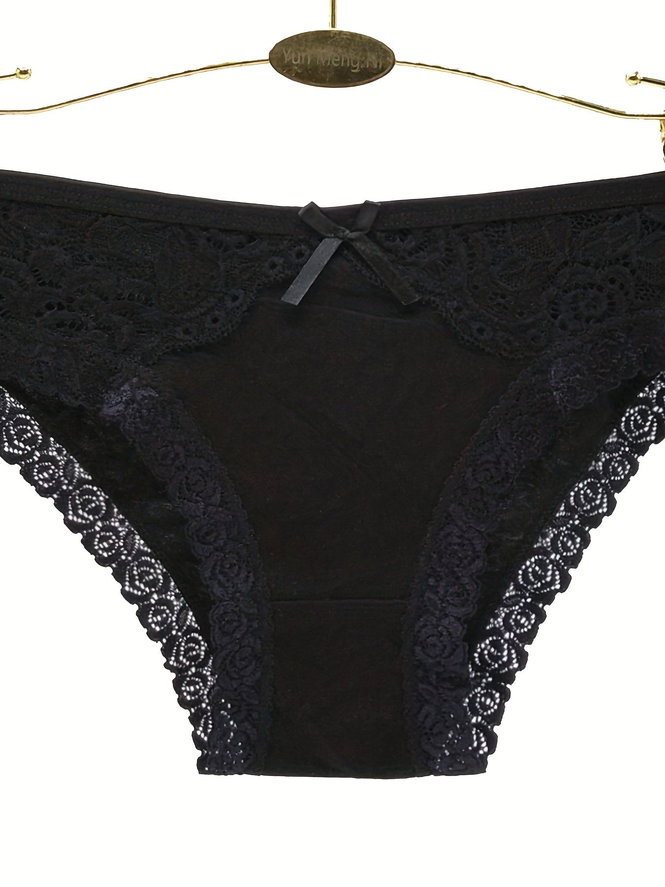 6pcs Women's Lace Panties - Sexy Low-Rise, Breathable, Comfort Fit with Elegant Contrast Lace Detailing in Assorted Colors (Teal, Red, White, Black, Gray, Blue), Cute Panties