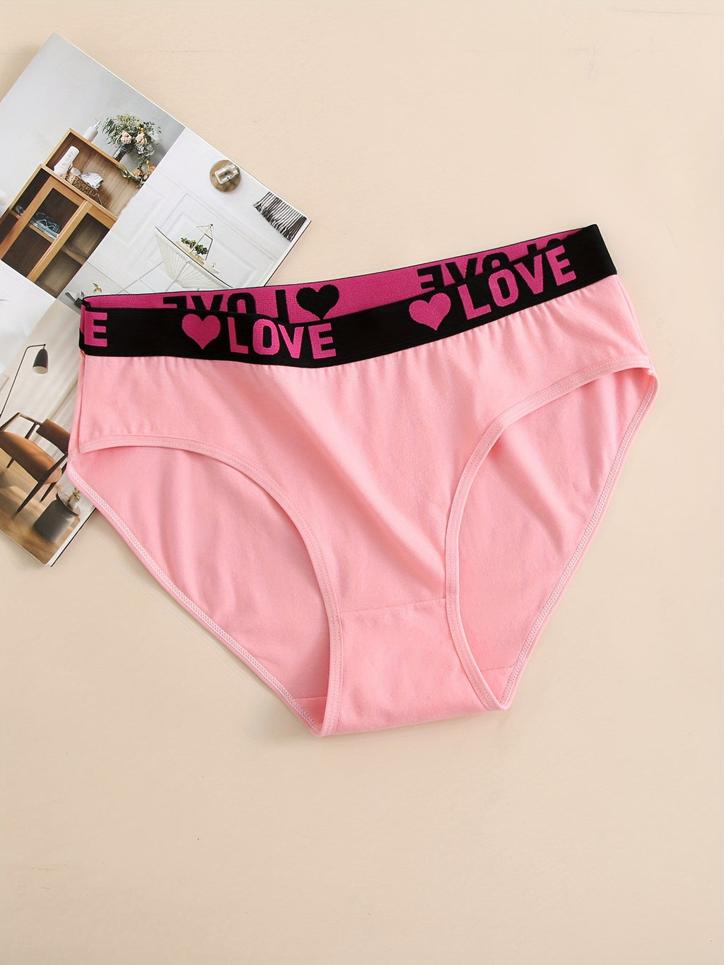 12 Pack Women'S Underwear Sports Comfortable Breathable Stretch Briefs Printed Letters